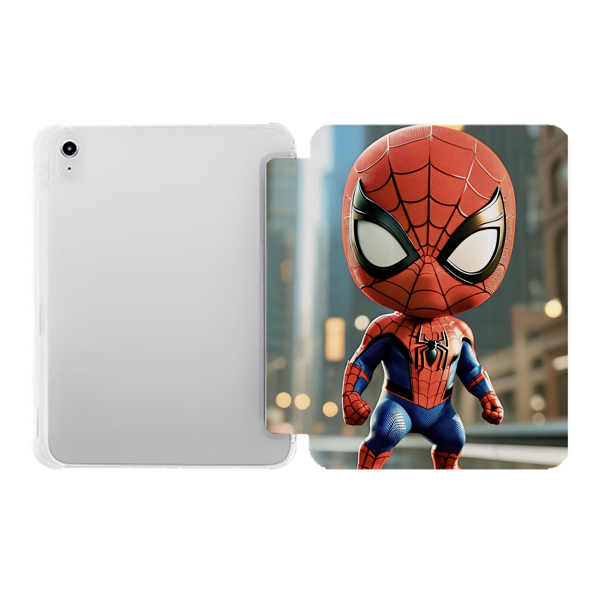 （画像用） Spider Man スパイダーマン IPad ケース ペン収納付き 三つ折りスタンド PUレザー×シリコン 対応機種9.5/10.5/10.9インチ